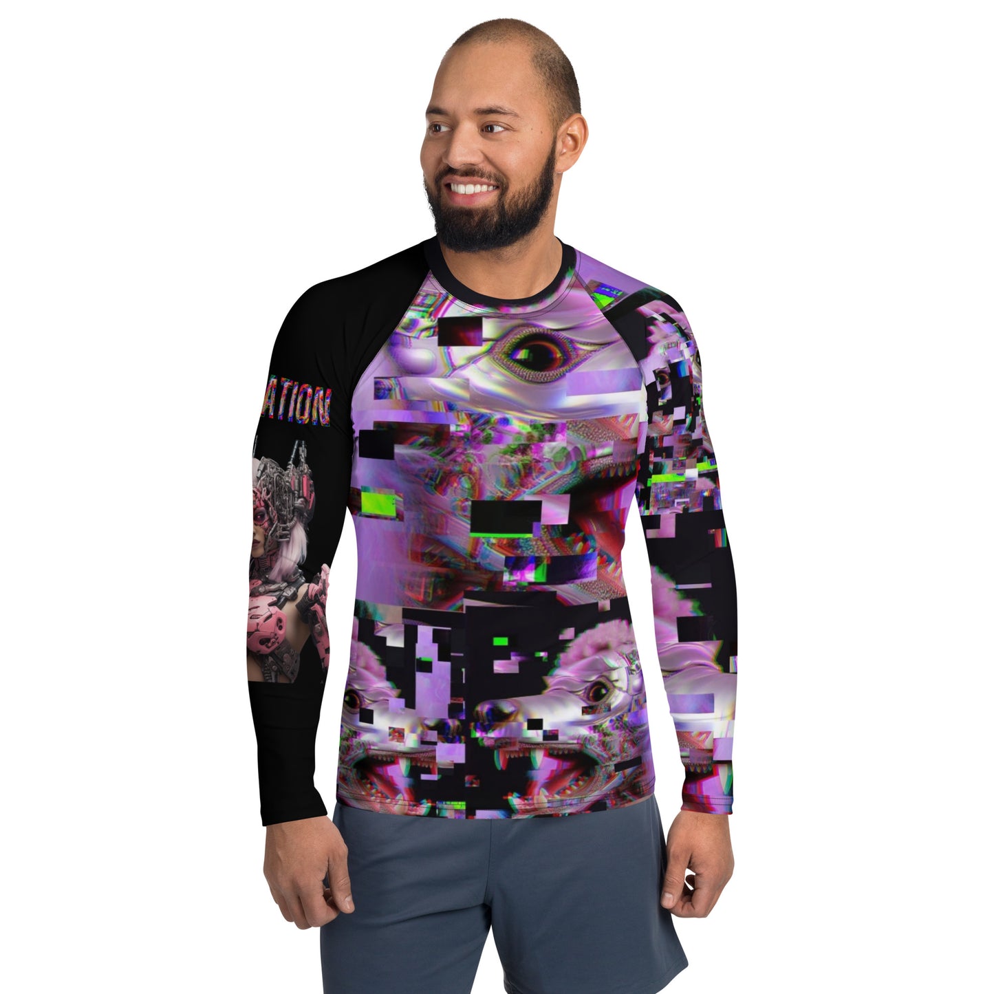 POODLE Alien Cyborg Men's Rash Guard