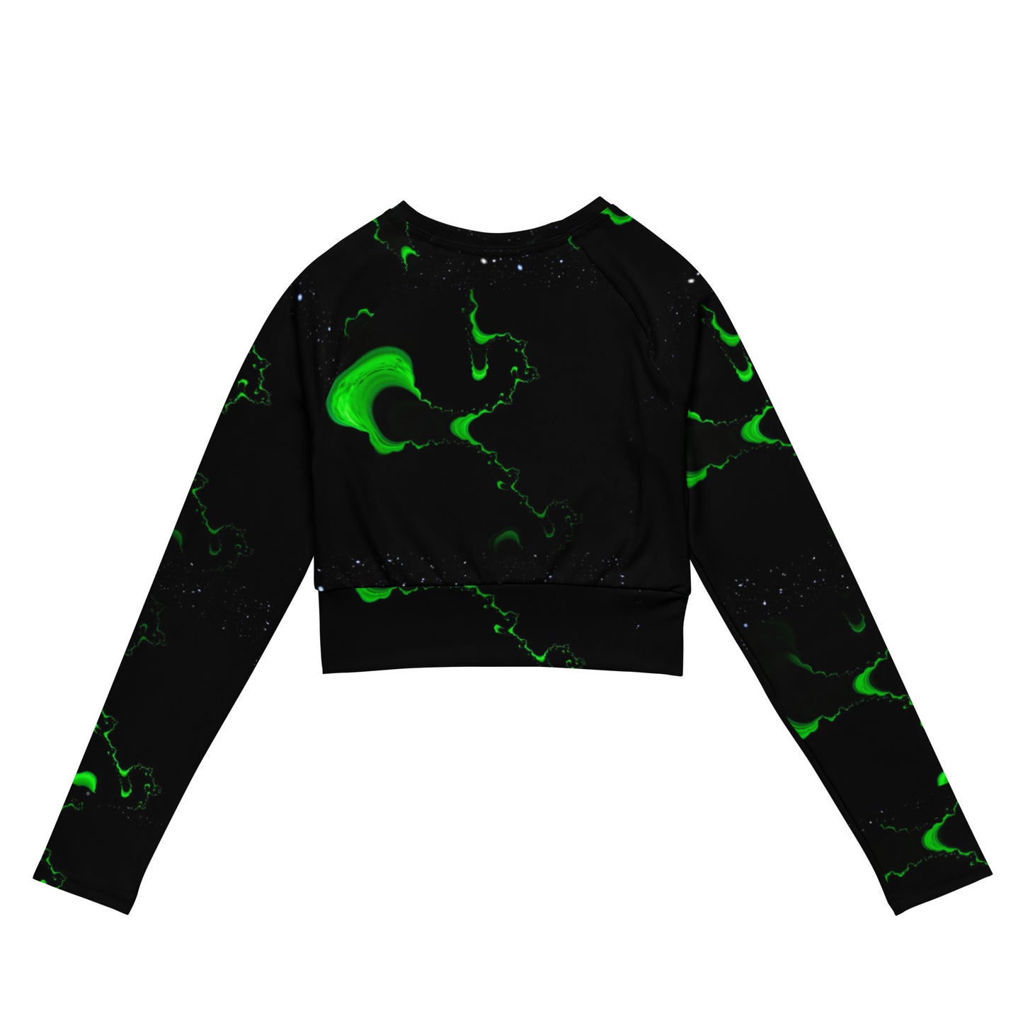 Recycled long-sleeve crop top