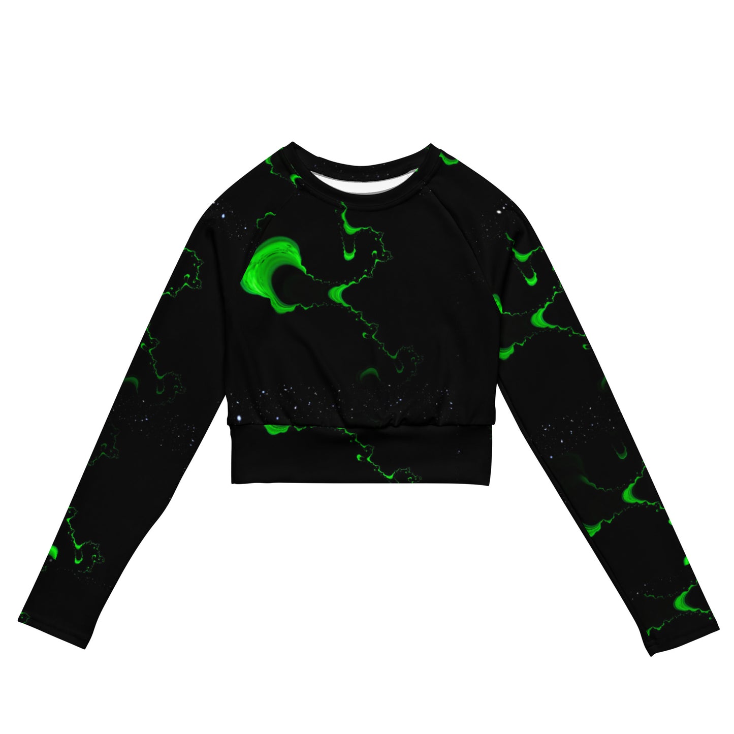 Recycled long-sleeve crop top