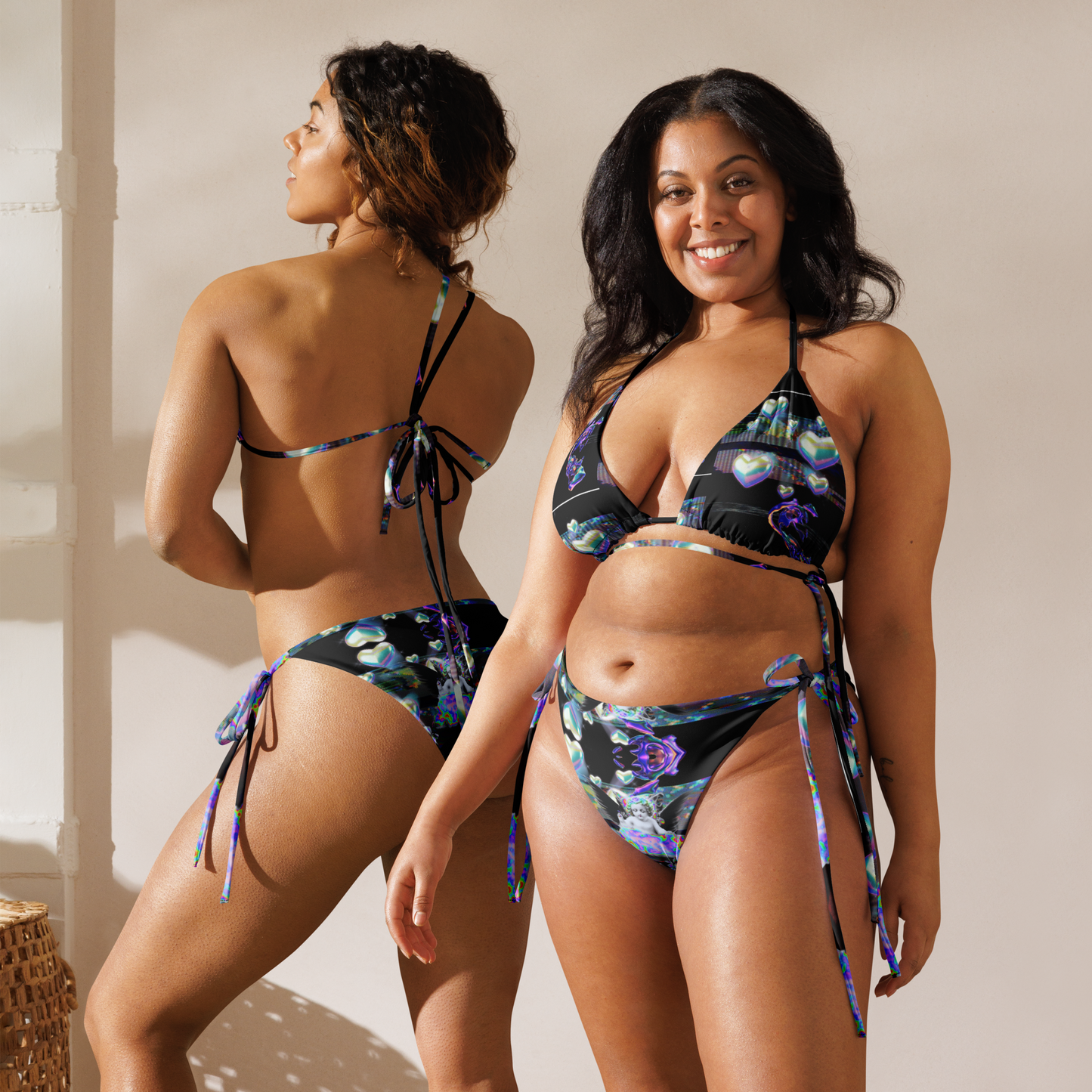 Wicked Games Neon Eros All-over print recycled string bikini