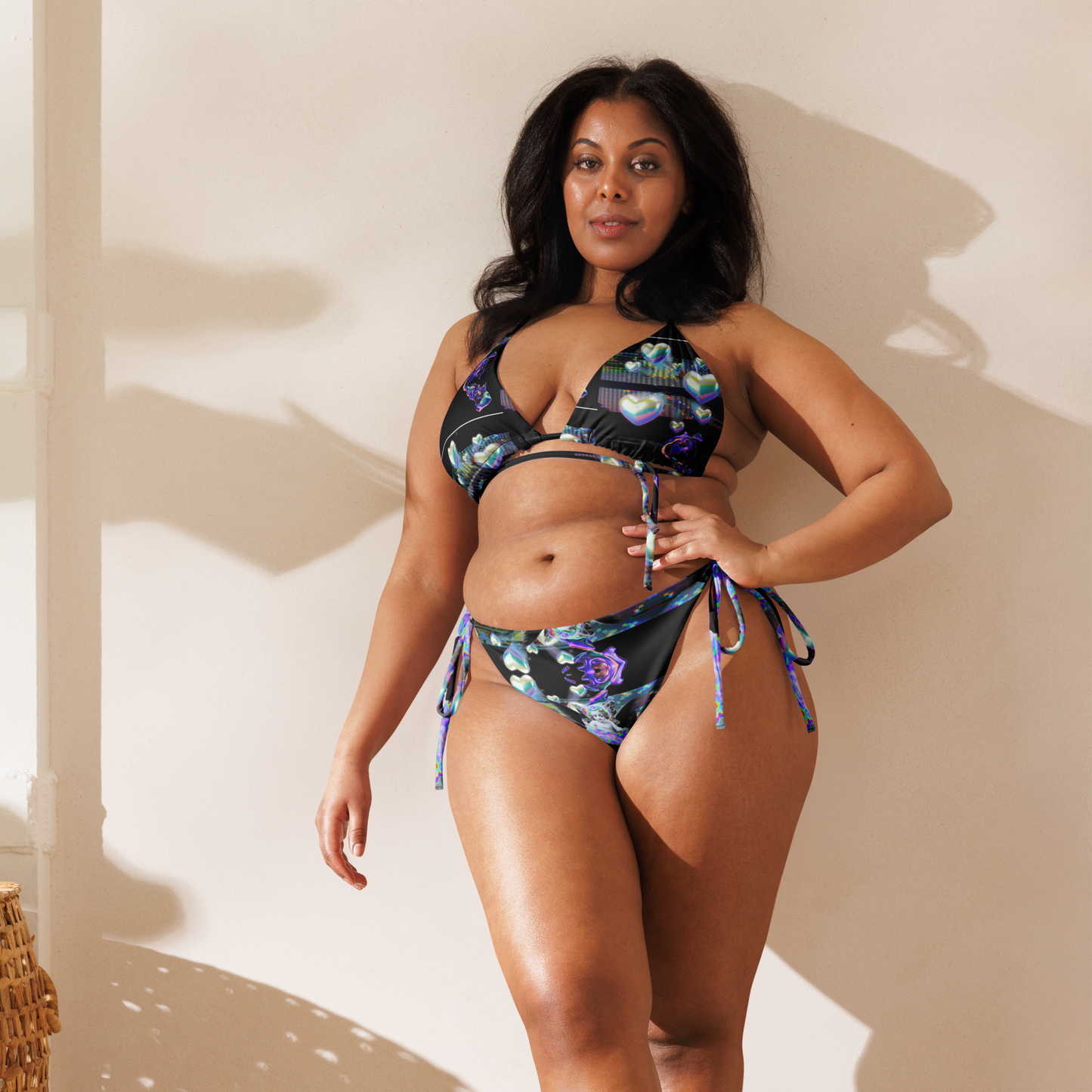 Wicked Games Neon Eros All-over print recycled string bikini