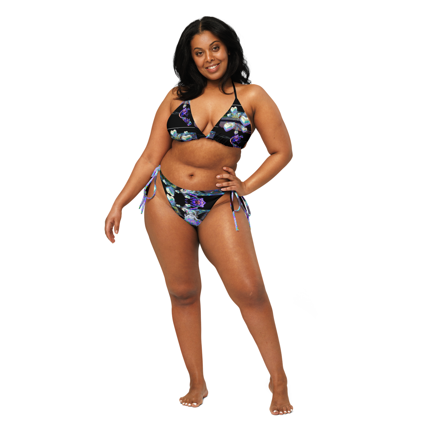 Wicked Games Neon Eros All-over print recycled string bikini