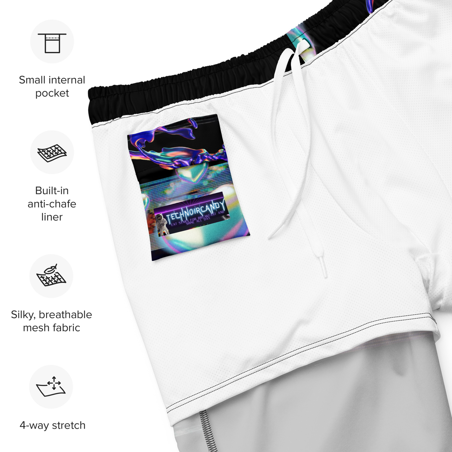 Wicked Games Neon Eros Men's Swim Trunks