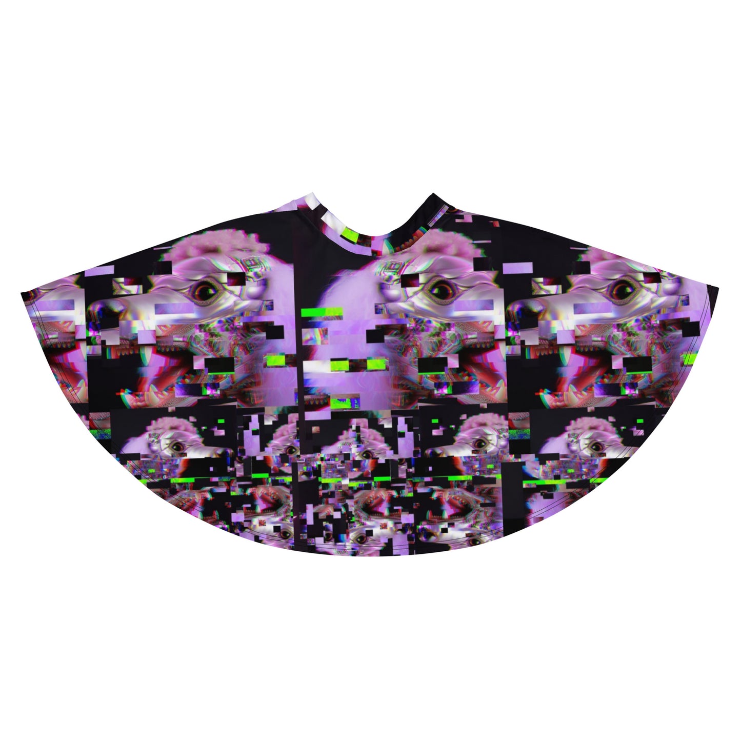 Poodle Glitché Skater Skirt