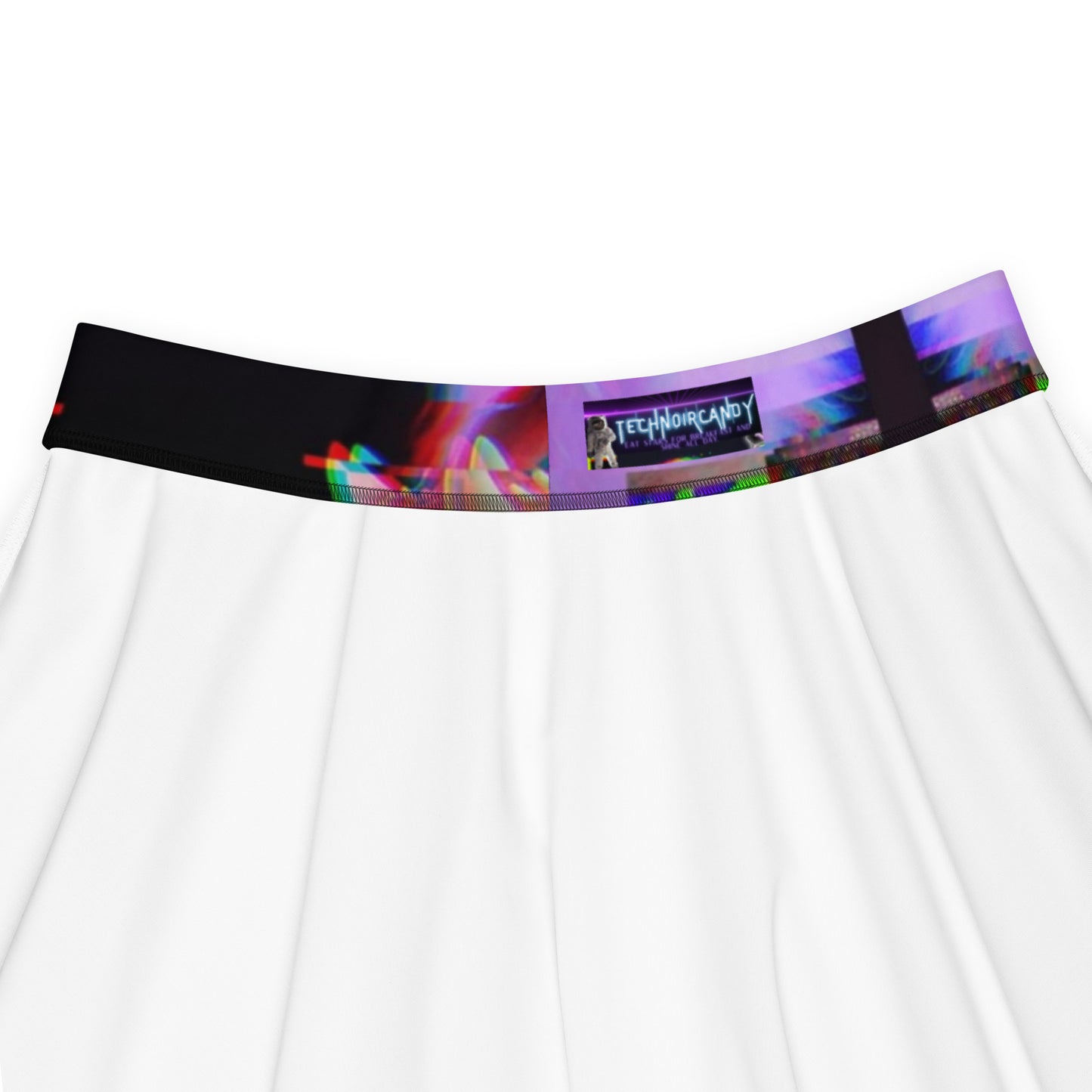 Poodle Glitché Skater Skirt