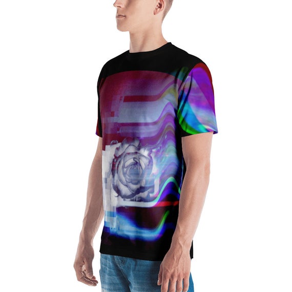 Quantum Entanglement Glitch art vaporwave Men's T-shirt