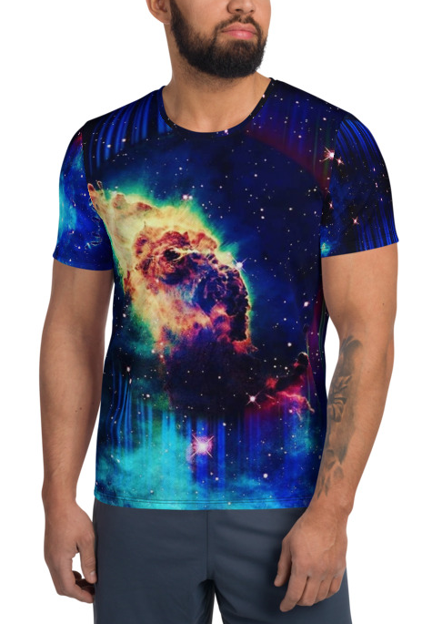 Cosmic Calibration All-Over Print Men's Athletic T-shirt