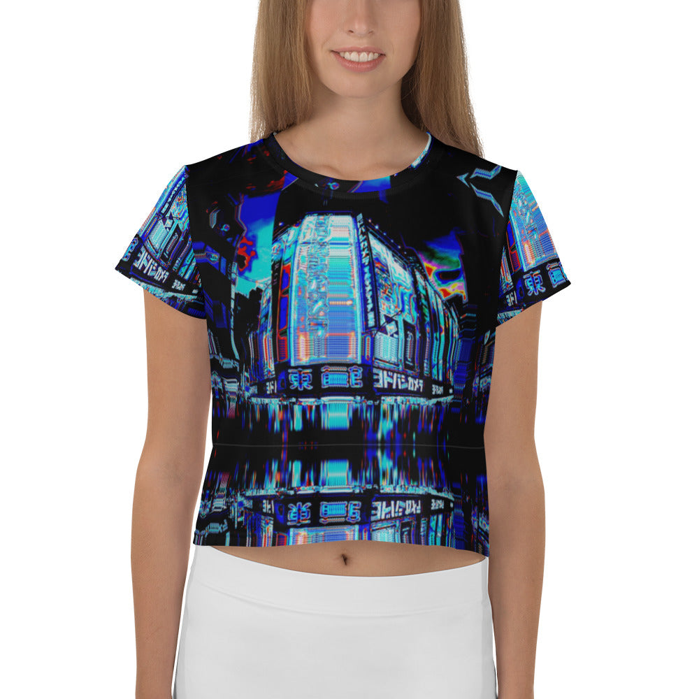 Saibāpanku Print Crop Tee