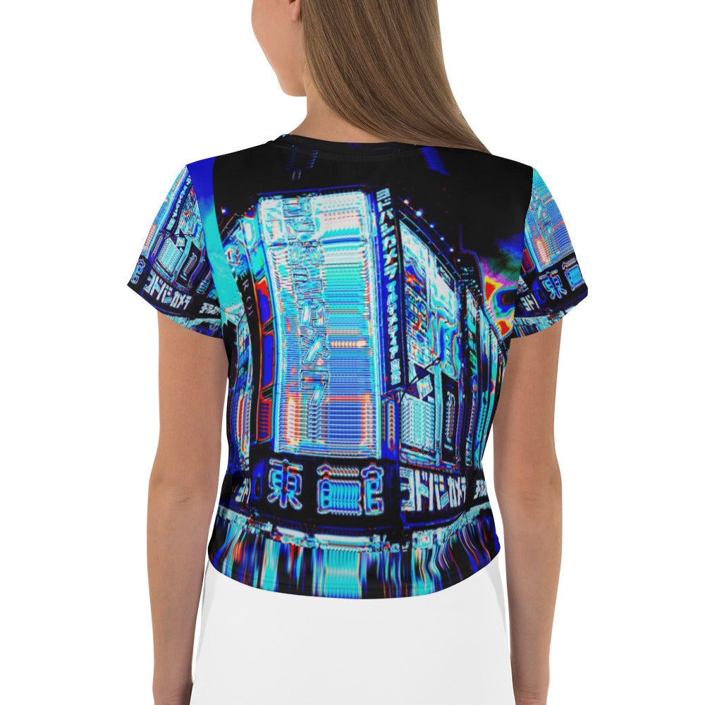 Saibāpanku Print Crop Tee