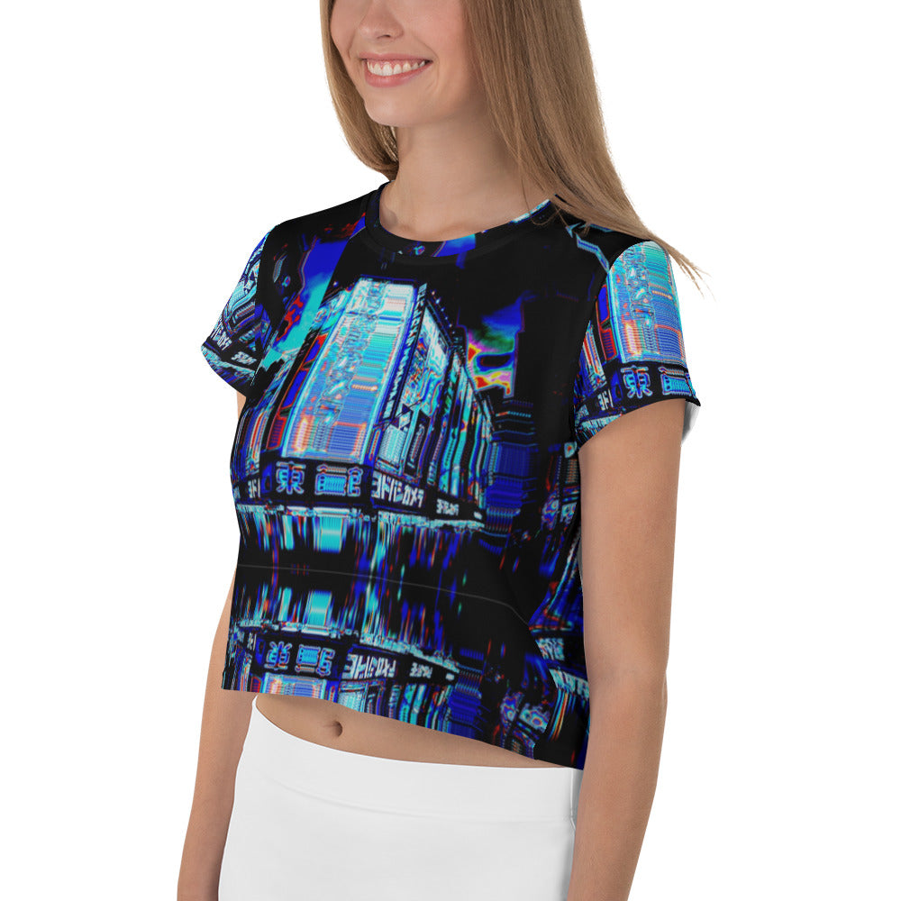 Saibāpanku Print Crop Tee