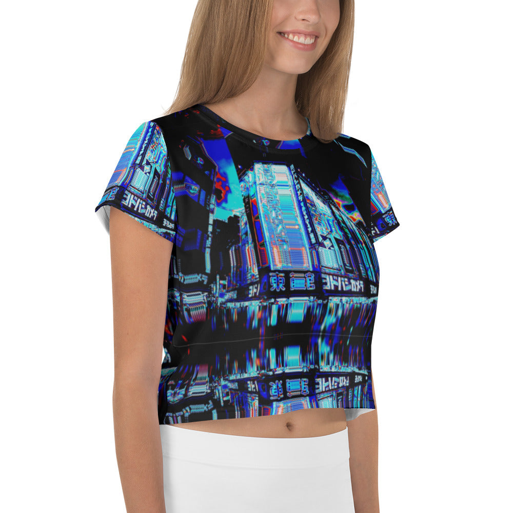 Saibāpanku Print Crop Tee