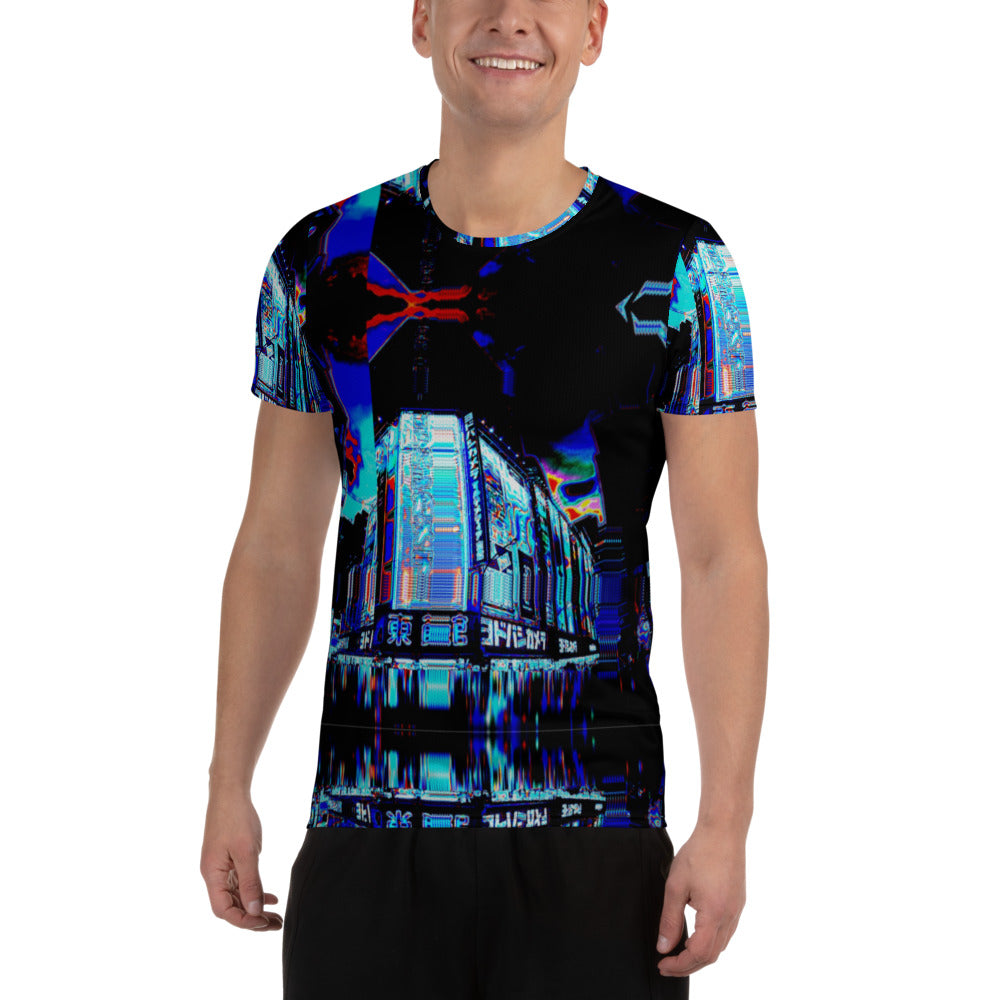 Saibāpanku Men's Athletic T-shirt