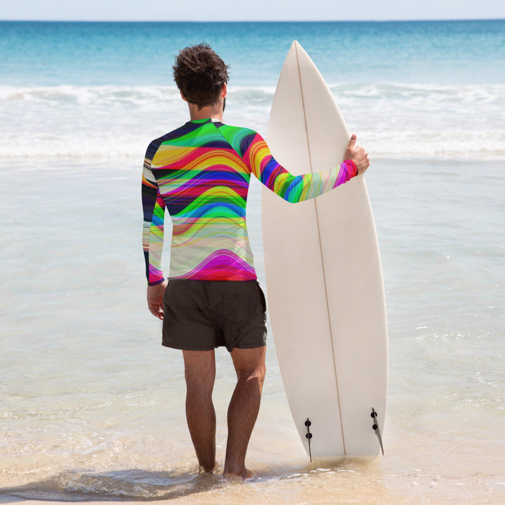 Gliding thru a Black Hole Before Breakfast Men's Rash Guard