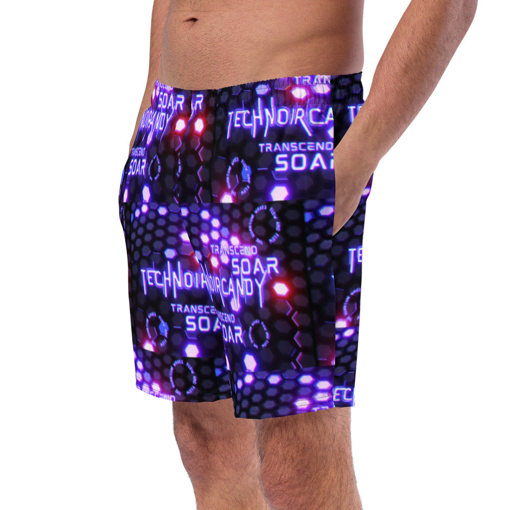 Transcend Neon Lights Men's Swim Trunks