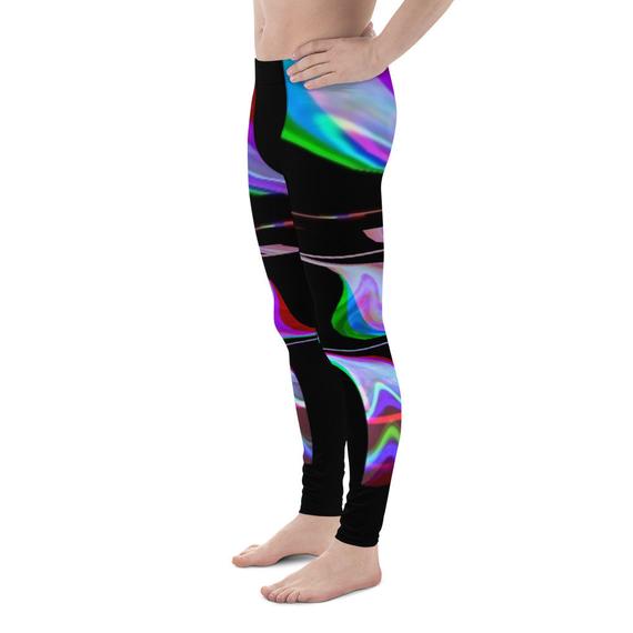 Quantum Entanglement - Glitch Art - Futurism - Men's Leggings