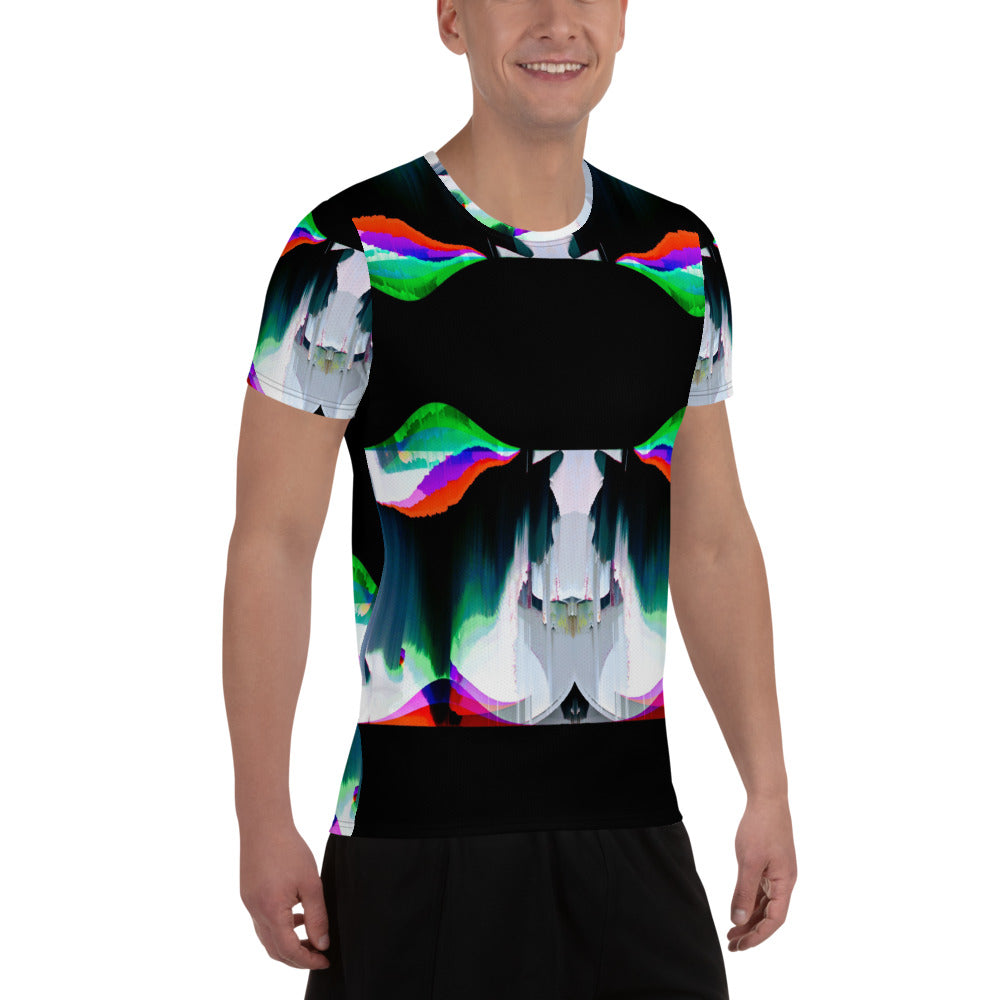 Wild Card Black Cat All-Over Print Men's Athletic T-shirt