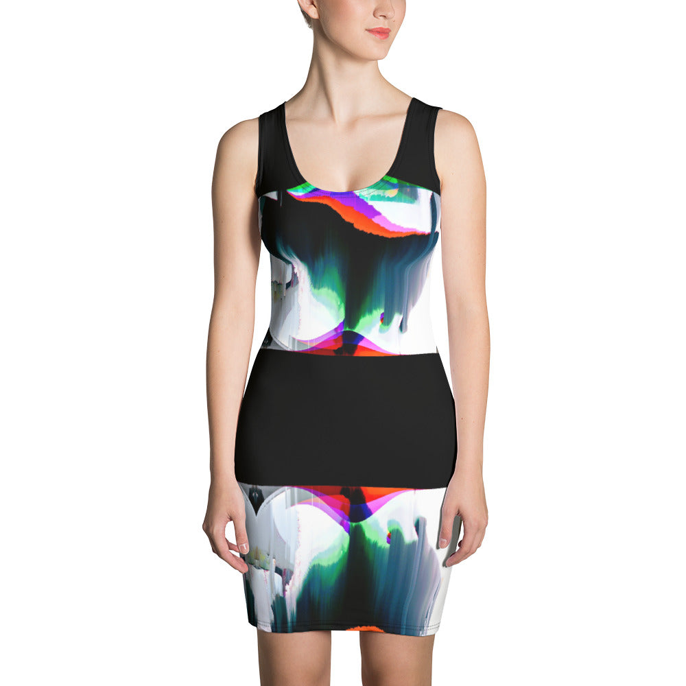 Wild Card Black Cat Glitch Dress Dress