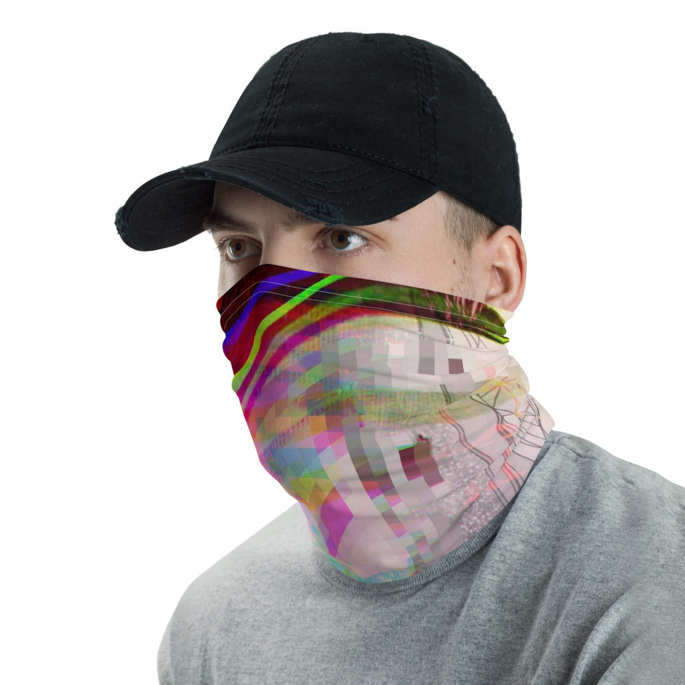 Butterflies Glitch Pixelsort Transformation Ninja Neck Gaiter Balaclava Face Shield Mask