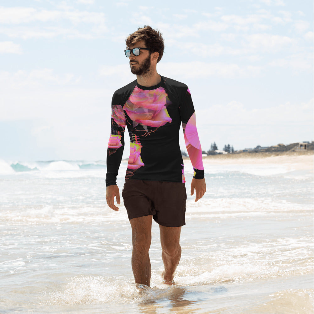 Cybernetic Phantom Rose Men's Rash Guard