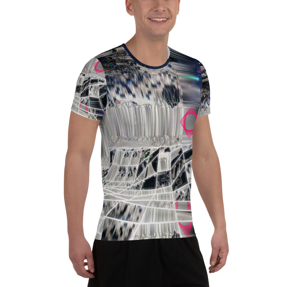 Ladder of Lights All-Over Print Men's Athletic T-shirt