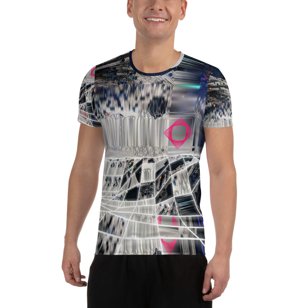 Ladder of Lights All-Over Print Men's Athletic T-shirt