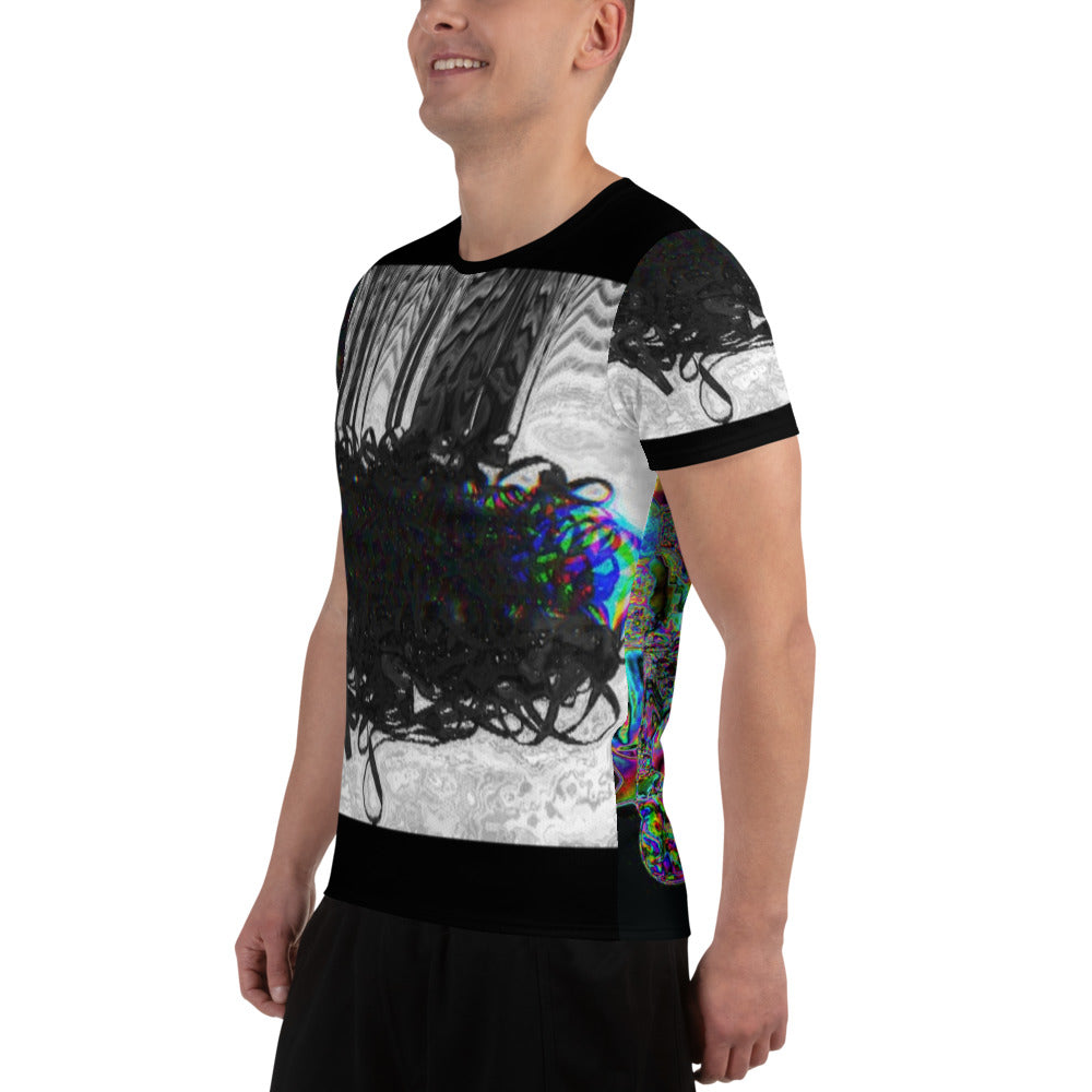 Magnetic Storm All-Over Print Men's Athletic T-shirt