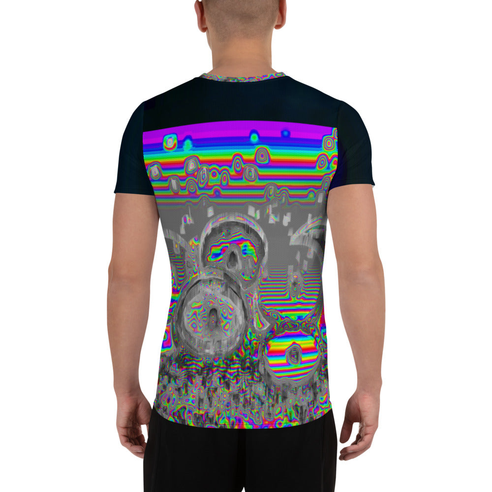 Space Donuts All-Over Print Men's Athletic T-shirt