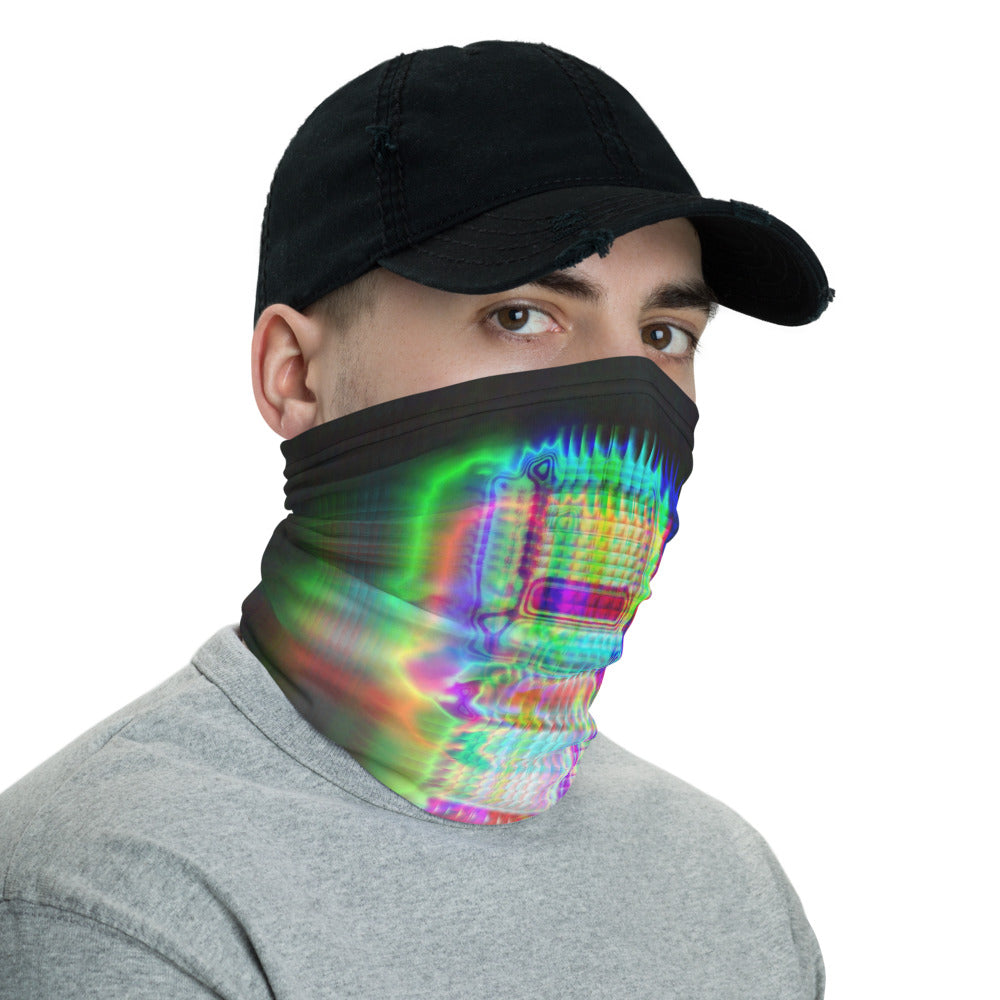 Chromaesthesia Glitch Basil Neck Gaiter