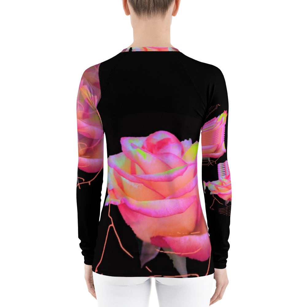 Cybernetic Phantom Rose Women's Action Shirt