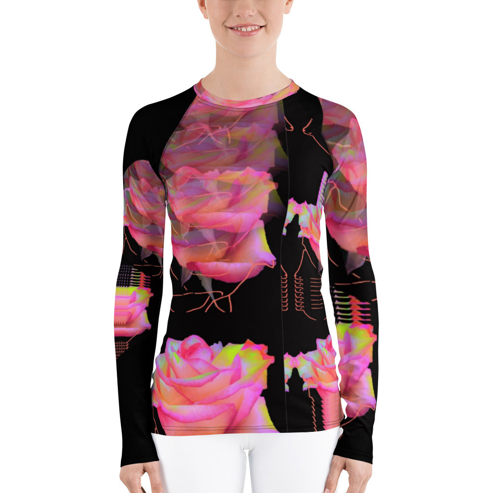 Cybernetic Phantom Rose Women's Action Shirt