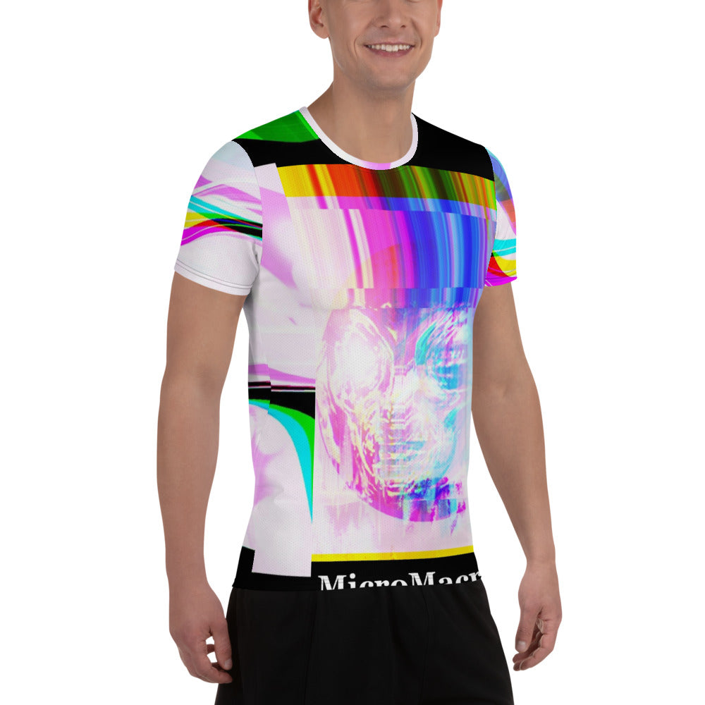 Micro Macro Alien All-Over Print Men's Athletic T-shirt