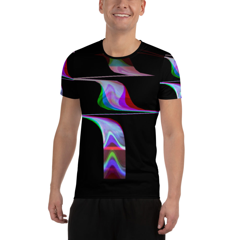 Quantum Entanglement All-Over Print Men's Athletic T-shirt