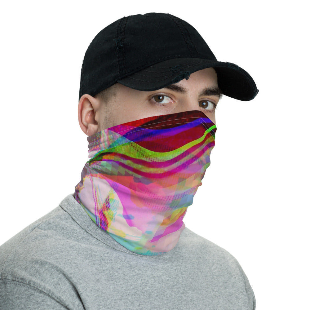 Butterflies Glitch Pixelsort Transformation Ninja Neck Gaiter Balaclava Face Shield Mask
