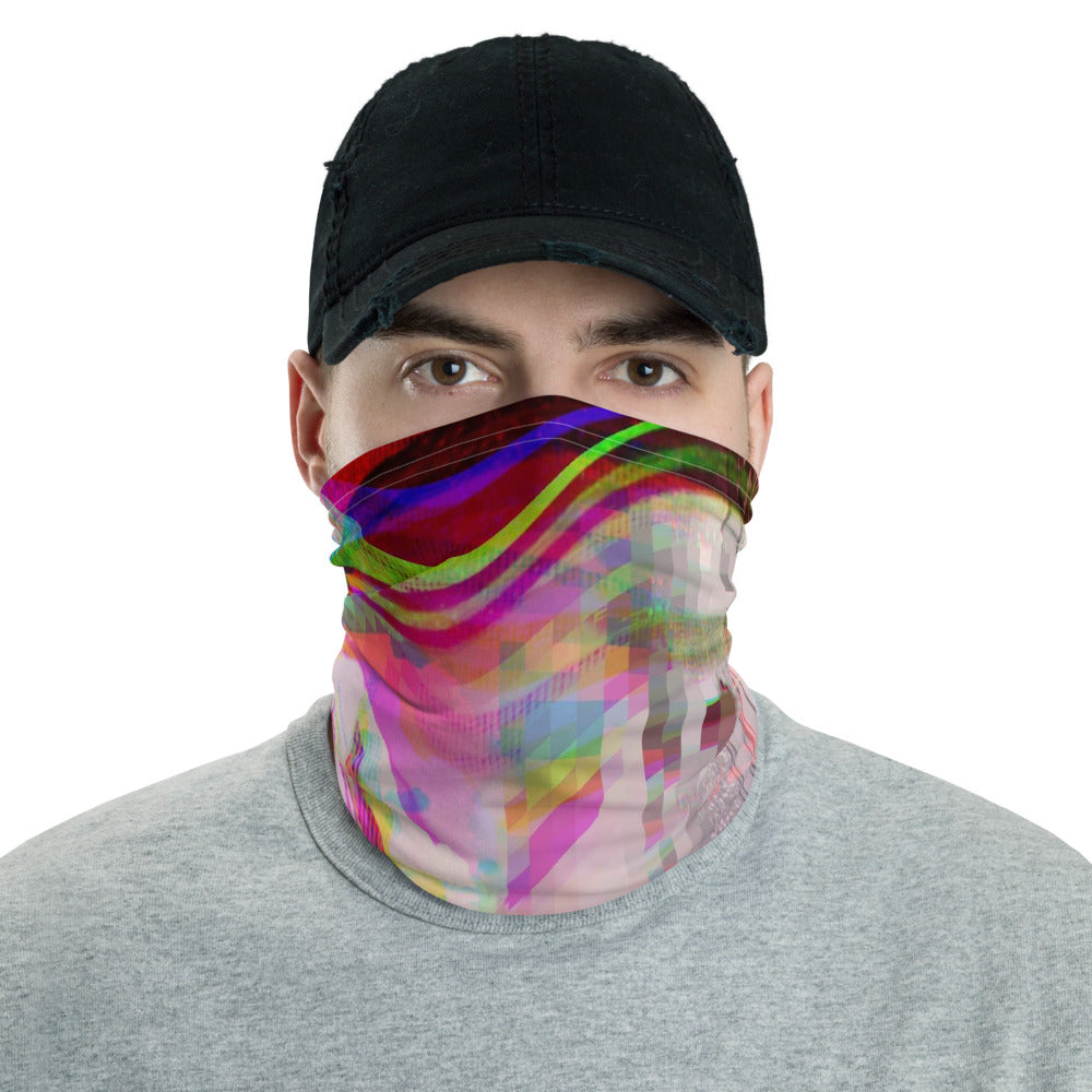 Butterflies Glitch Pixelsort Transformation Ninja Neck Gaiter Balaclava Face Shield Mask