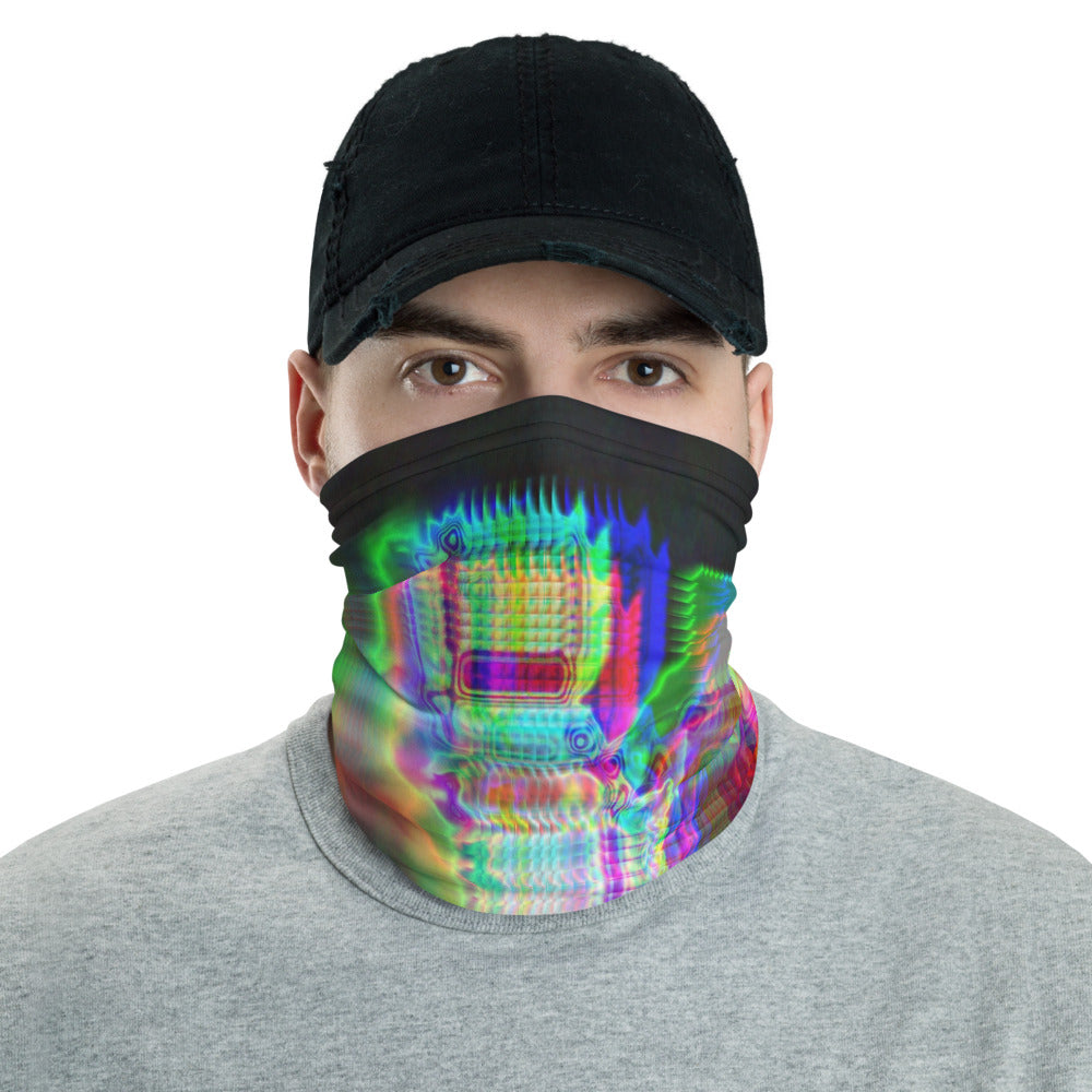 Chromaesthesia Glitch Basil Neck Gaiter