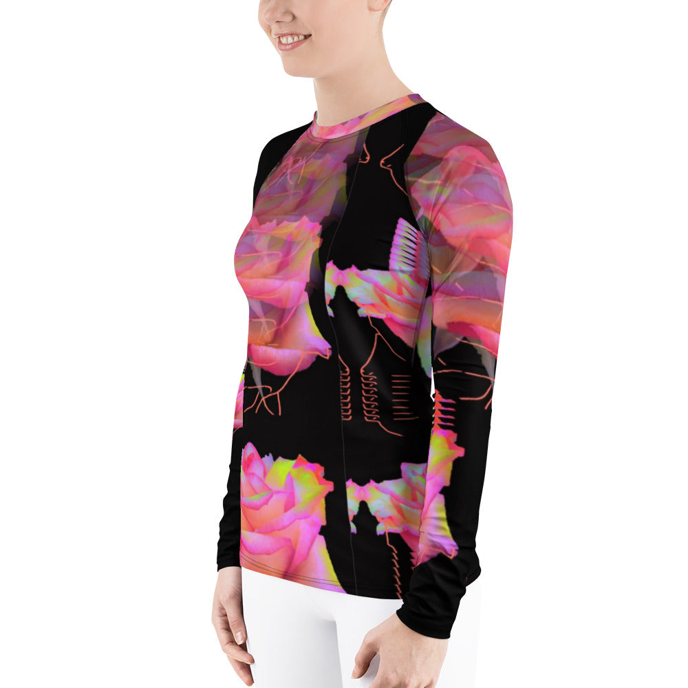Cybernetic Phantom Rose Women's Action Shirt