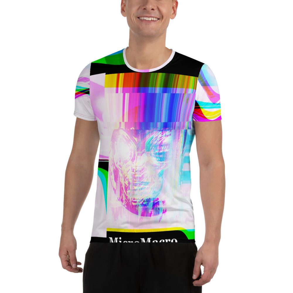 Micro Macro Alien All-Over Print Men's Athletic T-shirt