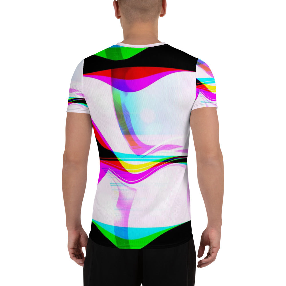 Micro Macro Alien All-Over Print Men's Athletic T-shirt