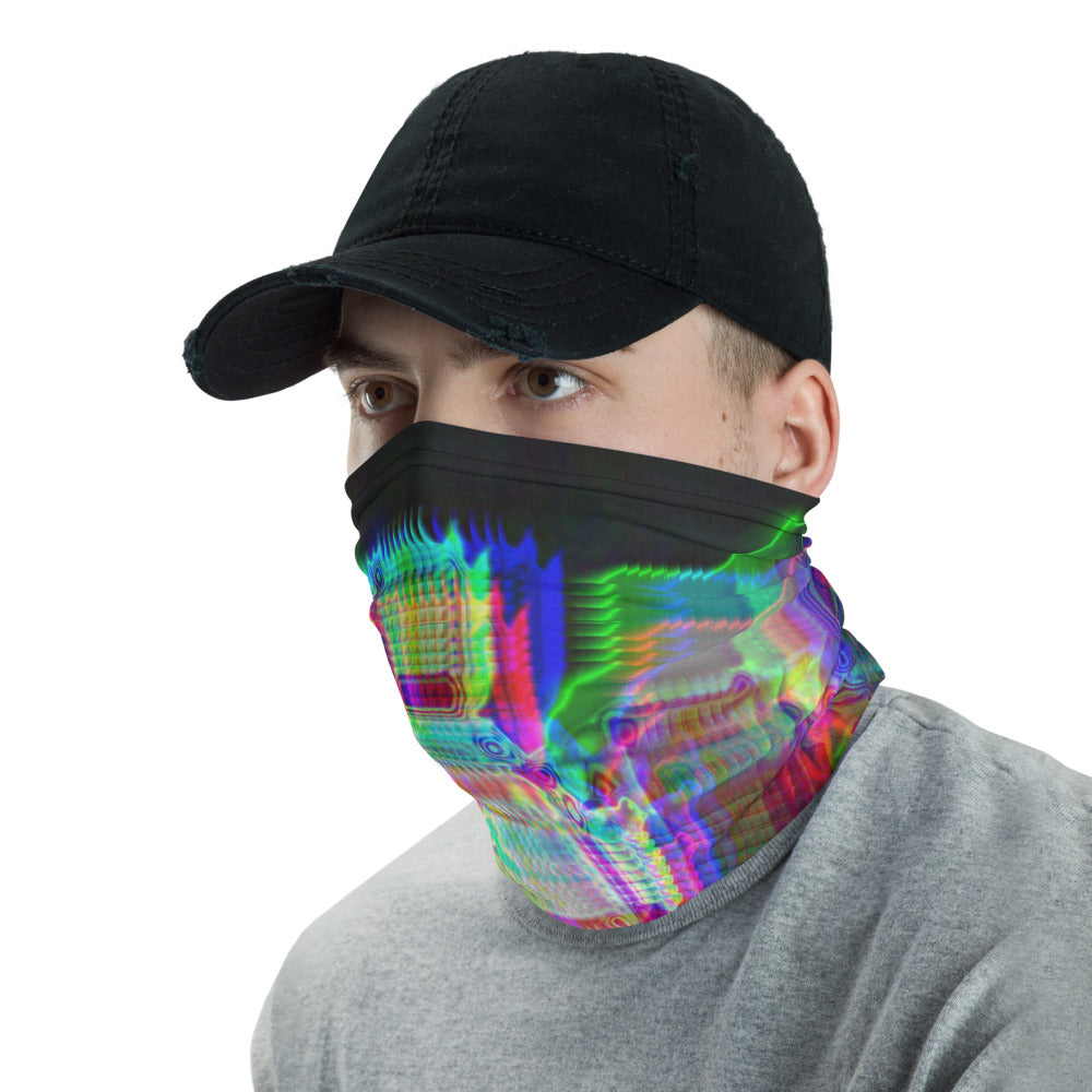 Chromaesthesia Glitch Basil Neck Gaiter
