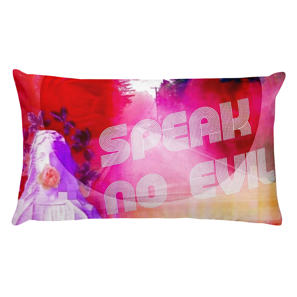 Atomic Violet Hot Pink Mary | Speak No Evil | Vaporwave | Virtues All-Over Print | Modern Decor Premium Pillow Case w/ stuffing