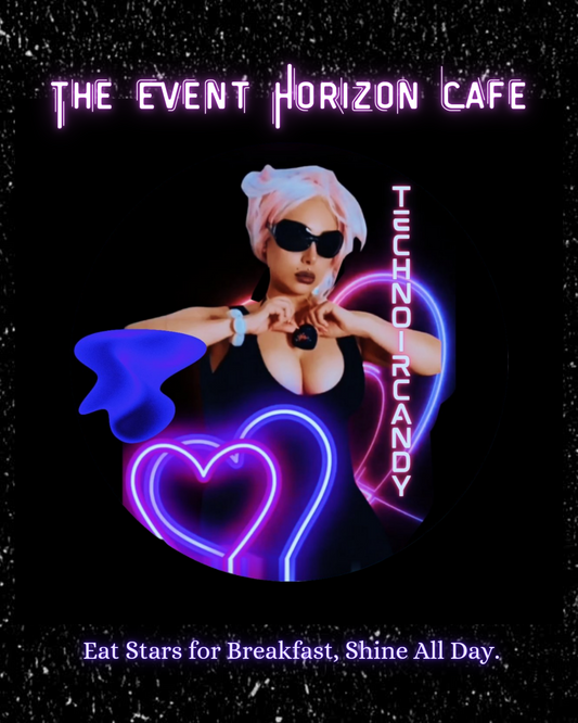 Dive into the Neon-Lit Abyss: Introducing the TECHNOIRCANDY & The Event Horizon Cafe Podcast!