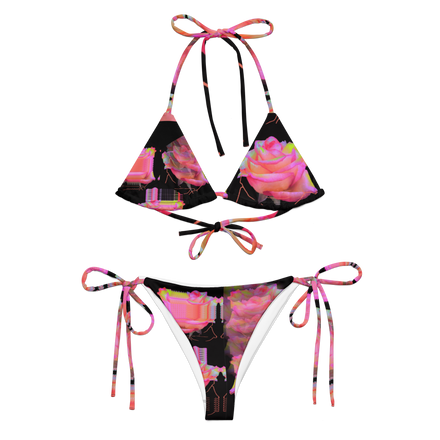 Cybernetic Phantom Rose All-over print recycled string bikini