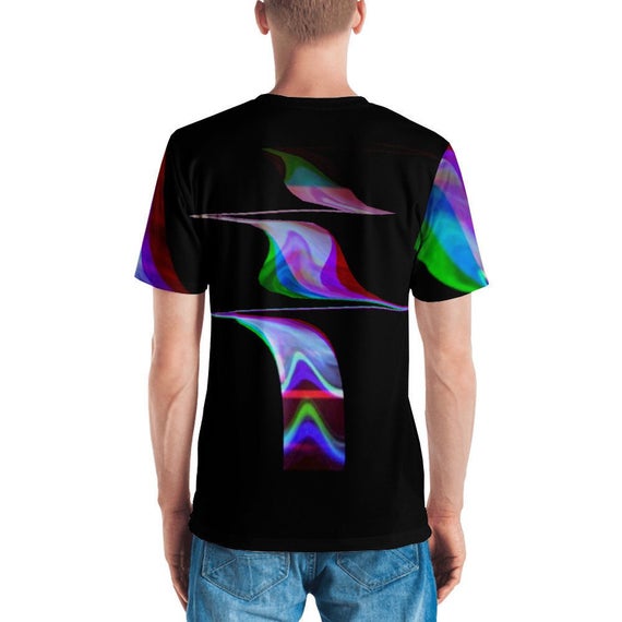 Quantum Entanglement  Glitch art  vaporwave Men's T-shirt