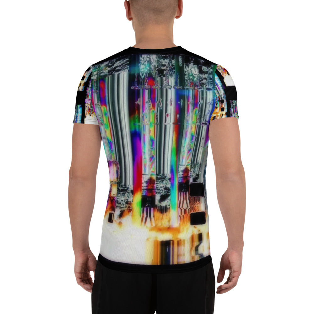 64 Bit God All-Over Print Men's Athletic T-shirt