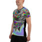 Obsidian Chrome Dragon All-Over Print Men's Athletic T-shirt