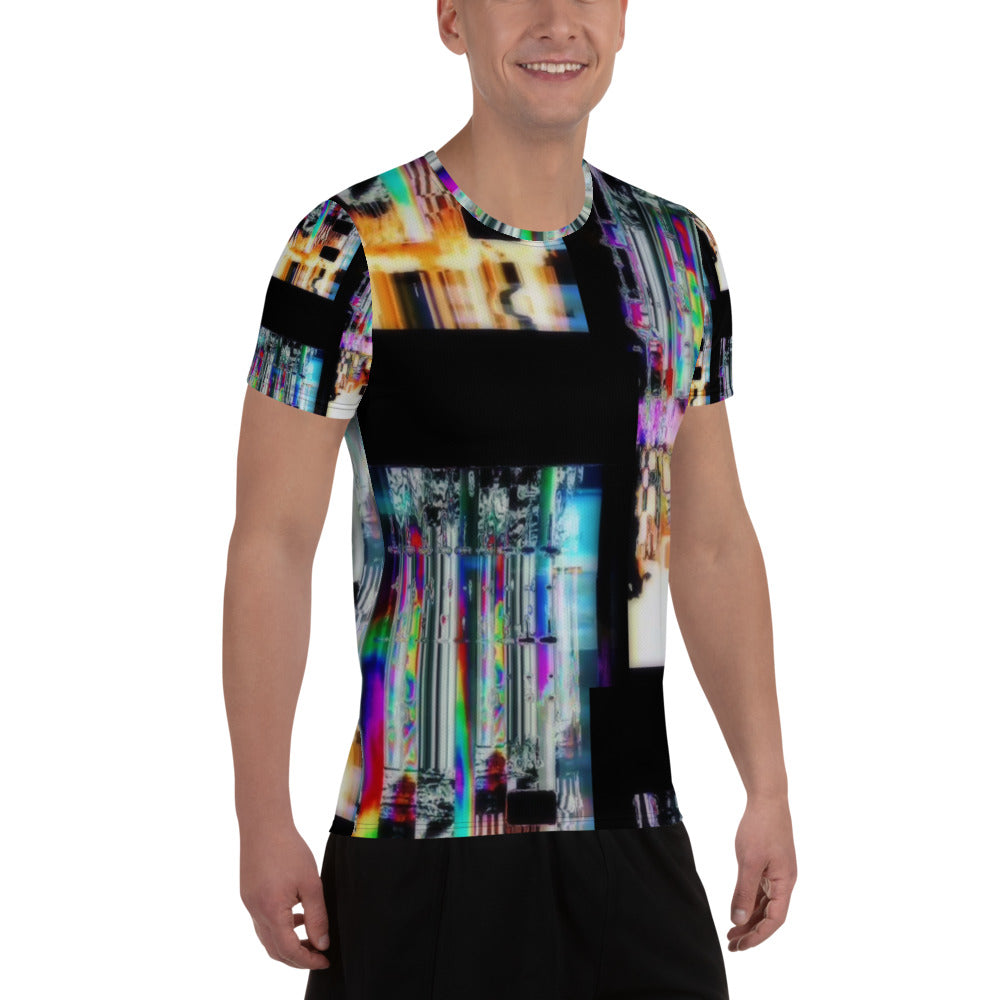 64 Bit God All-Over Print Men's Athletic T-shirt