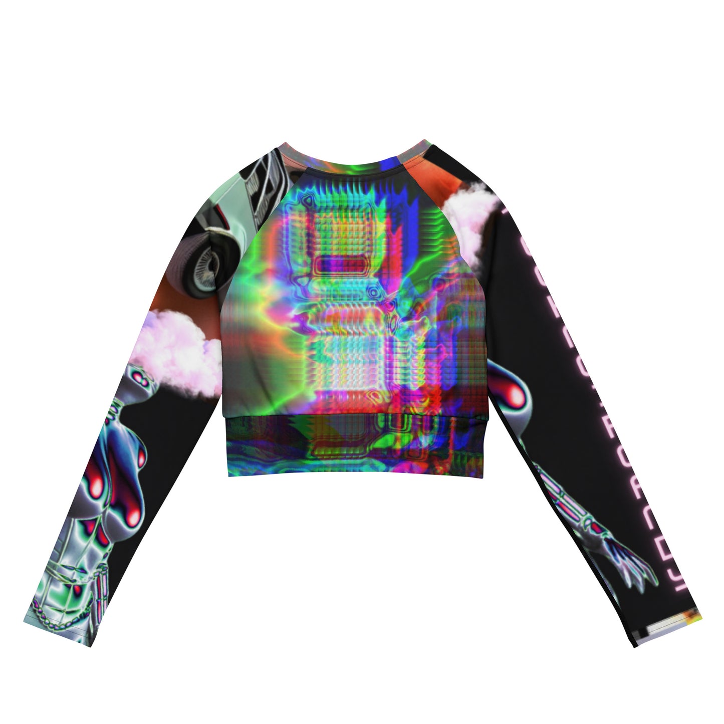 Cybertronic Daymare Recycled long-sleeve crop top