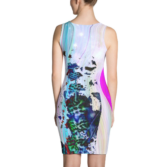 Dandelion Pastel Holographic Reality Wish Simulation All Over Print  Cut & Sew Dress