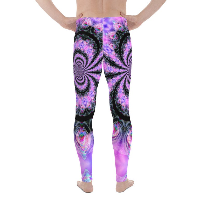 Cosmic Caterpillars Glitch Yoga Punk Purple Psychedelic Meggings