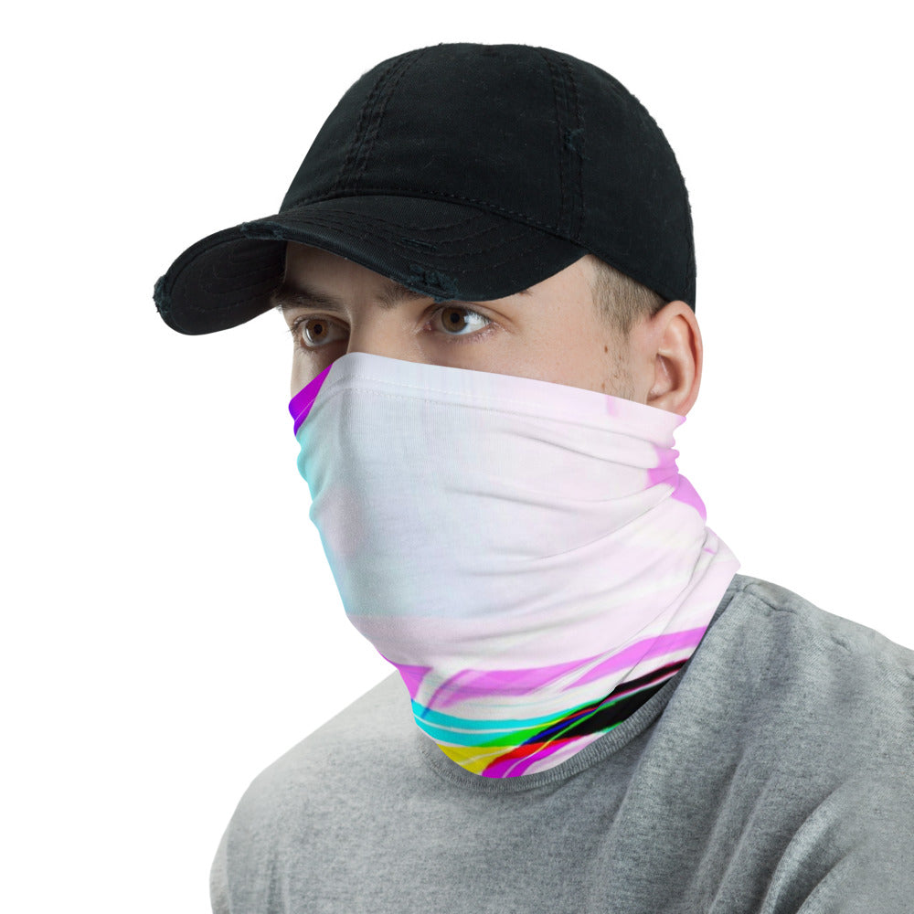 Quasar Sine Waves Glitch Neck Gaiter Balaclava Face Shield Mask